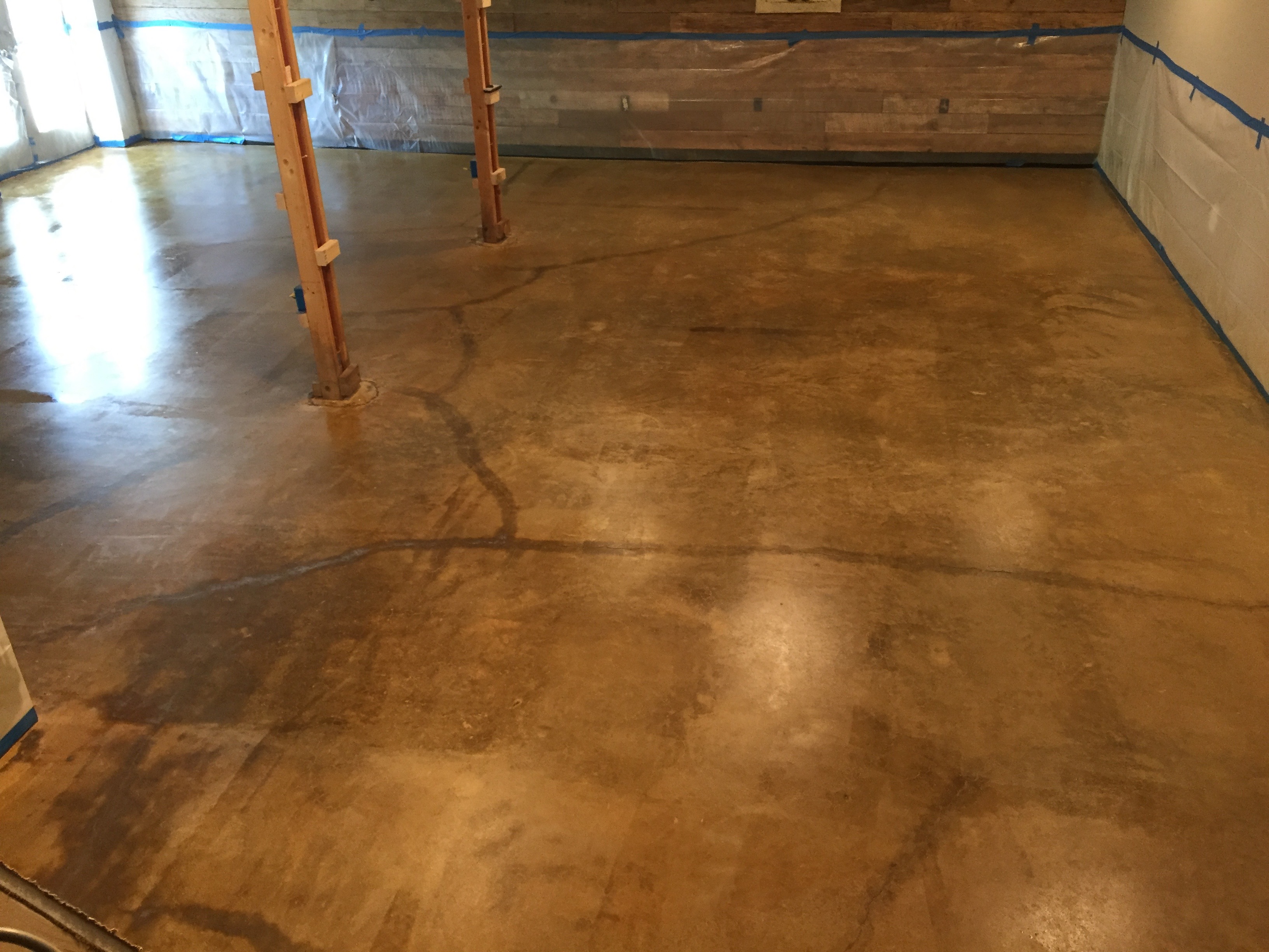 Stained Cracked Concrete