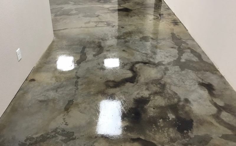 mottled technique concrete stain