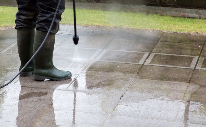 power washing concrete rust removal solution off